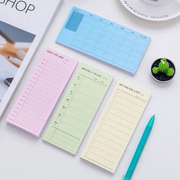 PS Mall【J3105】日程計畫便條本 便條紙 便利貼 N次貼 可撕記事本 長條備忘錄