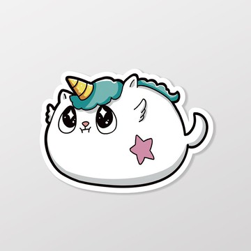 Unicorn/MAJI Cat/車貼、貼紙、軟磁 SunBrother孫氏兄弟