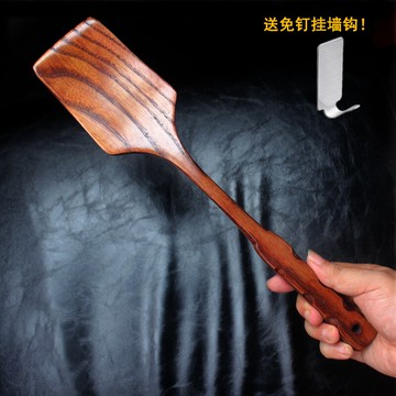 方形長柄實木鍋鏟子日式廚具不粘鍋專用防滑木鏟防燙耐高溫炒菜鏟