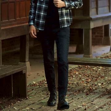 BIG TRAIN彈性碳黑水洗小直筒-BM7318-87