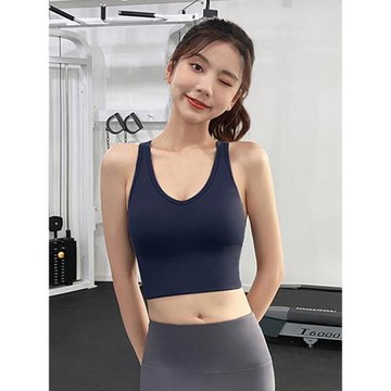 高支撐黑色運動背女防震透氣吸濕排汗跑步瑜伽健身聚攏無鋼圈文胸