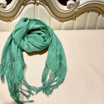 手作紮染彩虹圍巾_希望綠