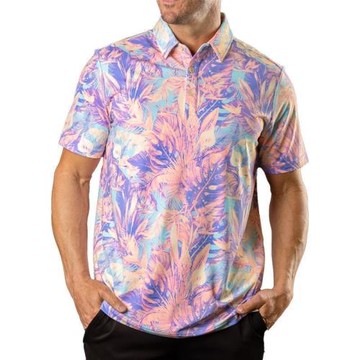 高爾夫服裝夏季新款男士短袖翻領POLO衫高端印花時尚潮流運動球衣