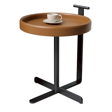 文創集 華格森1.3尺圓盤鐵架小茶几-40x40x46cm免組