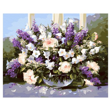 Artjoy DIY數字油畫套組 橫式 50 x 40 cm  1組  晴朗的午後 紫色