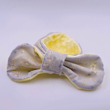 灰色鳥語保暖脖圍 設計款 彌月禮 暖呼呼