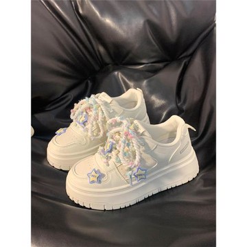 回力原創星星小白鞋女加絨秋冬百搭二棉鞋子小眾學生女鞋厚底板鞋