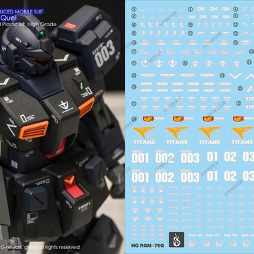 【台灣出貨】✨限時下殺 模型水貼 炎 GHOST原創 HGUC RGM-79Q GM 鎮暴型 吉姆 高清 熒光 水貼