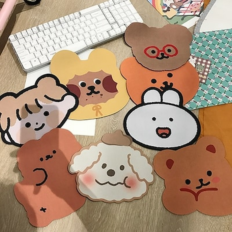 韓国シンプルな漫画イラストハートマウスパッドインファッションオフィスクマ子犬マウス滑り止めマット 通販 Lineポイント最大1 0 Get Lineショッピング