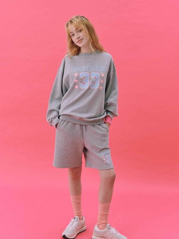 Sportsclub Star Sweat Shorts (MELANGE GREY)