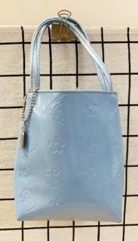 【震撼精品百貨】凱蒂貓_Hello Kitty~日本SANRIO三麗鷗 KITTY 手提袋-浮雕藍#83775