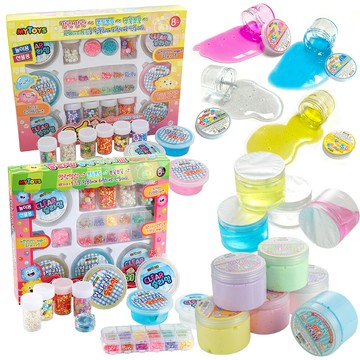 韓國 MYTOYS 史萊姆 果凍 禮盒 果汁假水 Q彈透態 奶油棉花糖 黏土 紓壓 兒童玩具　MY TOYS