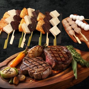 大份量全牛烤肉箱（1.7kg/7~8人份）贈活凍南美白蝦1盒(中秋烤肉)