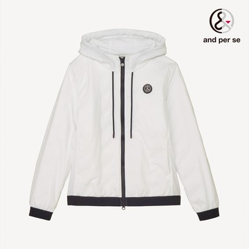 【and per se】女款舒適輕量保暖彈性針織白色外套 DLW61115