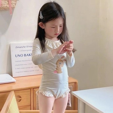 Mimo⭐童裝女童速幹泳衣夏裝兒童泳裝遊泳裝女孩防曬長袖