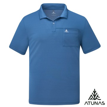 【ATUNAS 歐都納】男循環排汗透氣短袖POLO衫A8PS2613MC深藍