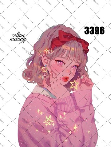 original sticker no.3396 人物貼紙 原創貼紙 原創人物貼紙 裝飾貼紙 cotton melody