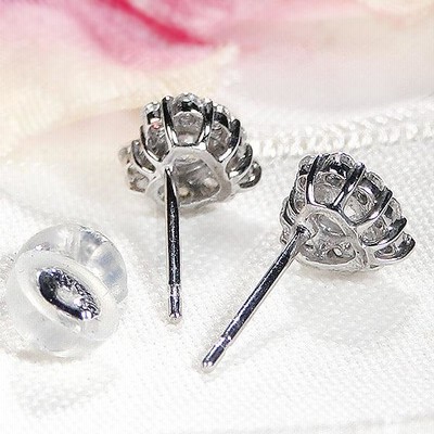 Pt900 0.34ct ダイヤモンド ハート ピアス プラチナ キュート