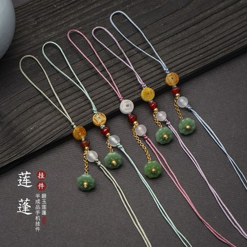 ［半成品］短款手機繩 手機鍊 DIY 蓮蓬吊墜