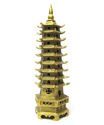 銅工藝品 銅藝品  銅文昌塔  九層  高14cm