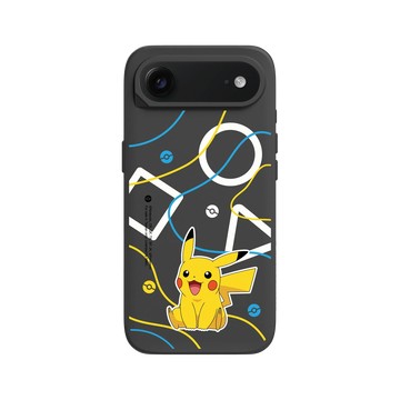 iPhone Air SolidX 黑 - 寶可夢 Pokemon - 幾何系列-皮卡丘