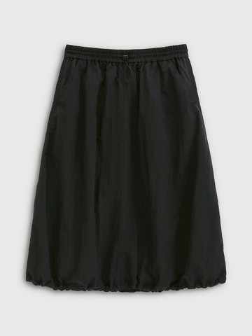 女裝 抽繩鬆緊A字中長裙-黑色