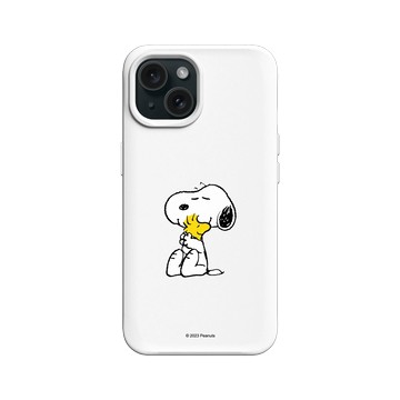 iPhone 15 SolidX 白 - 史努比 Snoopy - 經典-Snoopy&胡士托