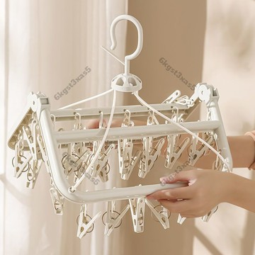 免運可折疊衣架便攜旅行多功能防風晾衣架襪子內衣內褲多學生宿捨用