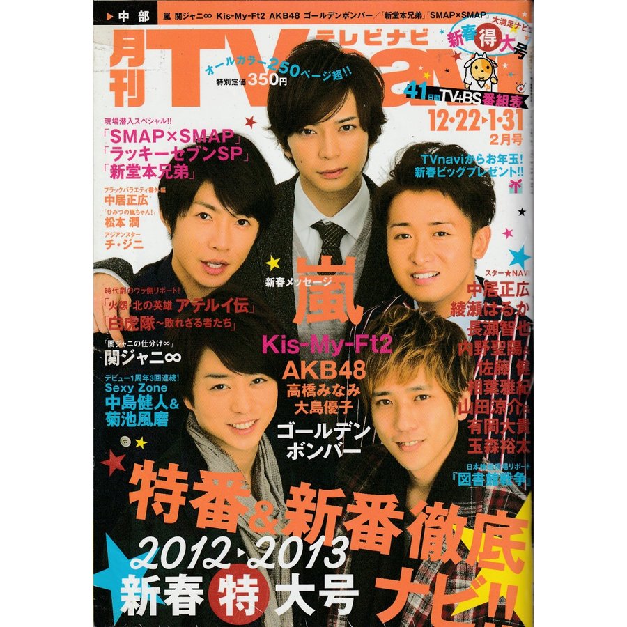 月刊Tvnavi　テレビナビ　2013年2月号　中部版