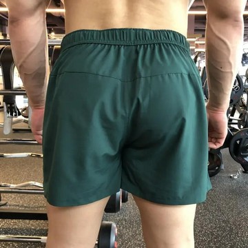 臺灣出貨 夏季馬拉松三分褲男士健身訓練跑步速幹沙灘休閒運動寬鬆短褲彈力 男生短褲  五分褲 訓練褲