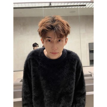 高級感軟糯毛衣男冬季馬海毛針織潮流慵懶風寬鬆上衣男