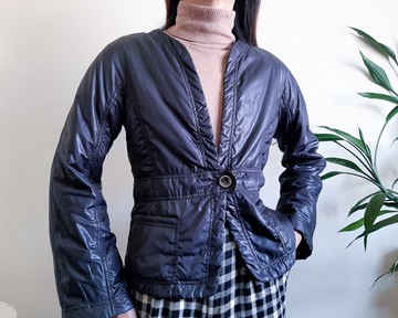 JEAN-LOUIS SCHERRER 風衣夾克灰色蝙蝠袖一粒扣尺寸 38