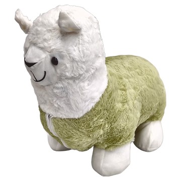 羊駝椅凳，木頭+棉花填充，小號，綠色  1個