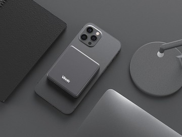 Vinnic Magsafe 8,000mAh 15W 磁吸式 行動電源 - 石墨灰