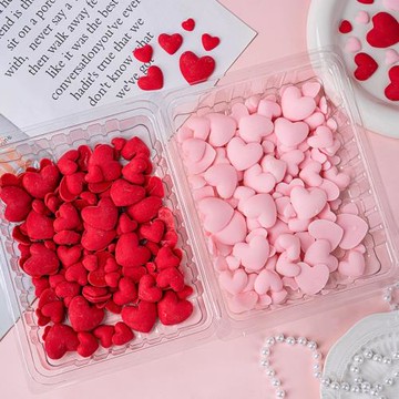 代可可脂愛心巧克力蛋糕裝飾擺件2.14情人節紅色生日插件烘焙配件