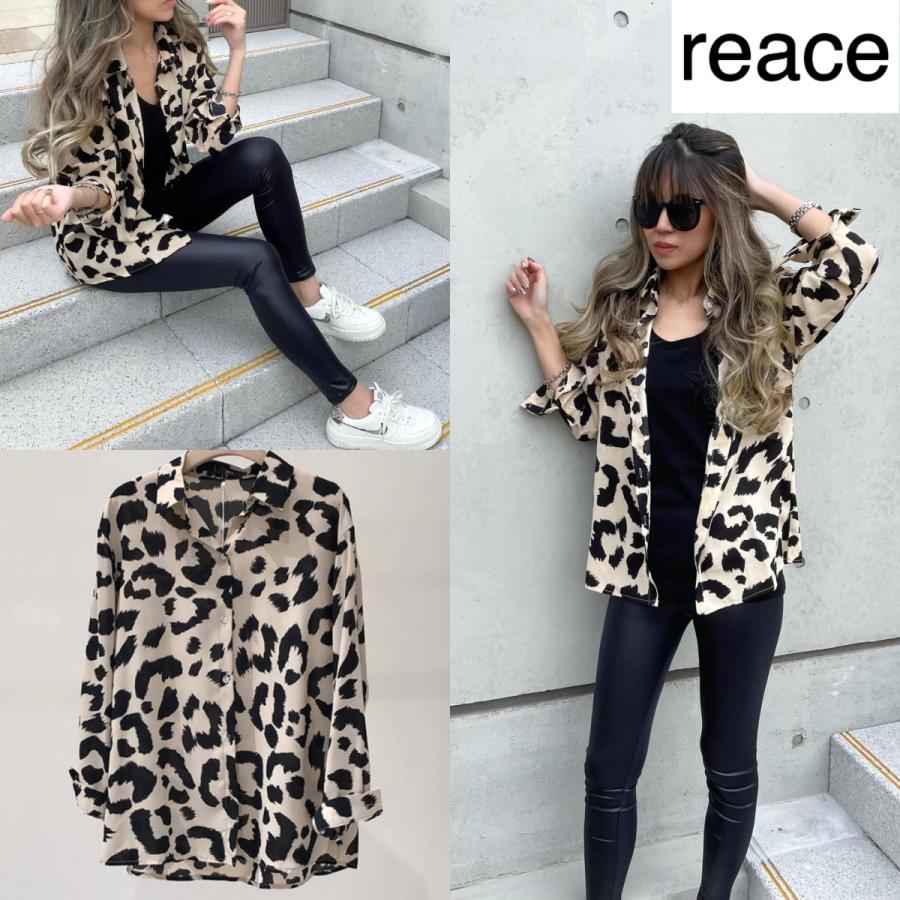 ブラウス シャツ Mira leopard shirt ミラレオパードシャツ レディース セール】Mira leopard shirt ミラレオパードシャツ（シャツ