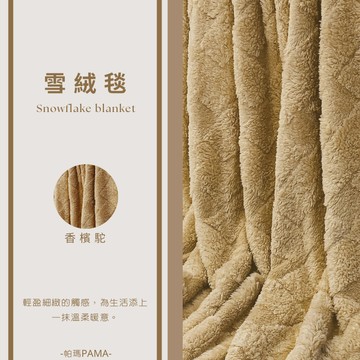 【帕瑪PAMA】雲絨暖毯150cmX200cm/香檳駝