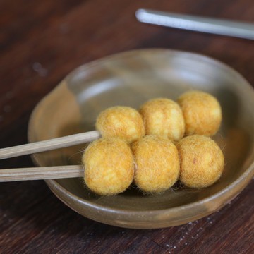 羊毛氈擺件/食物系列/關東煮/魚丸