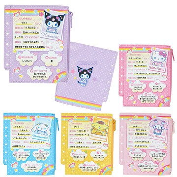 真愛日本 三麗鷗 kitty 美樂蒂 大耳狗 庫洛米 懷舊簡介書 迷你 拉鍊小包 收納包 發票包 零錢包 小物收納 JD82