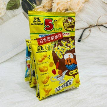 日本 Morinaga 森永 五連 串串餅 造型洋芋餅 咖哩風味 50g｜全店$299 全家取貨免運｜領券9折｜APP下單最高再賺22%點數⚡