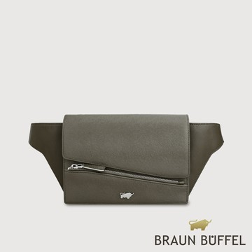 【BRAUN BUFFEL 德國小金牛】台灣總代理 阿格馬林 腰胸包-橄欖綠/BF560-06-MIO