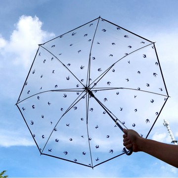 ins日本透明雨傘長柄女生拍照道具日系小清新傘少女心可愛 學生傘