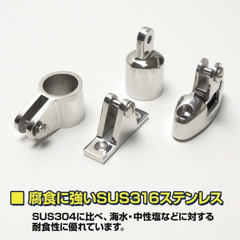 オーニング 金具 パイプアイ 25mm パイプジョイント SUS316 ステンレス 船 ボート ハンドレール 自作 トップキャップアイ パイプエンド  | LINEショッピング