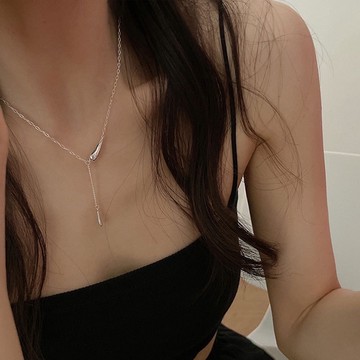 5percent｜N03:: 氣質垂墜水滴細鍊｜項鍊｜女性｜韓系｜潮流｜好看｜