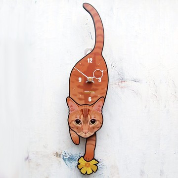 C-54 紅色虎斑 - 動物造型鐘擺鐘