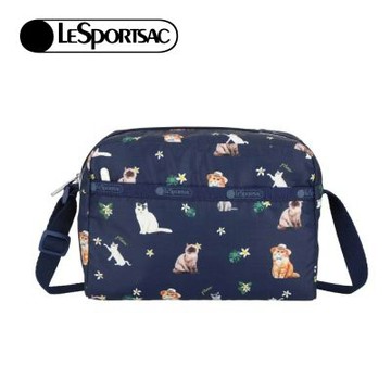 Lesportsac Daniella Crossbody 拉鍊斜背包 側背包 通勤隨身包 女包 七夕浪漫購 送禮 禮物 推薦-熱帶度假貓咪