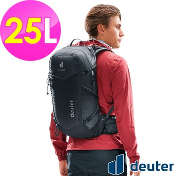 【deuter 德國】SPEED LITE PRO超輕量旅遊背包/登山包/健行包25L(3412325黑)