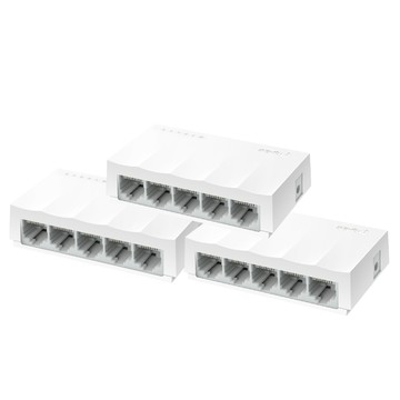 TP-Link 【3入組】LS1005 5埠 10/100Mbps 桌上型乙太網路交換器 隨插即用 節能 支援MOD NAS
