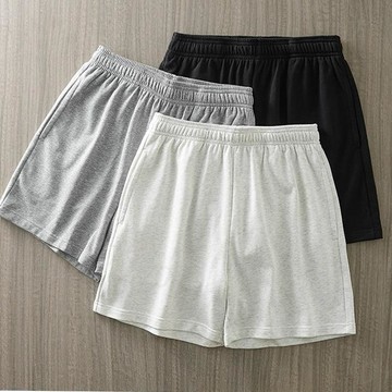 日系落肩重磅純棉 Oversize 短裤 加大碼大尺碼男女同款五分裤  短裤子夏季下衣 流行衣服寬鬆顯瘦透氣親