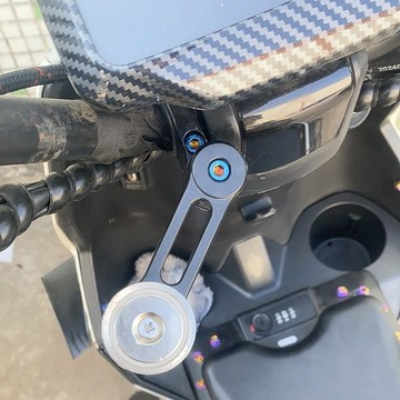 【臺灣出貨】360度可調裸把款磁吸手機支架電摩踏板車外賣騎手釹鐵強磁
